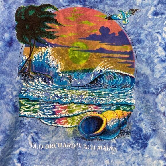 Old Orchard Beach Maine T-Shirt Size XL Vintage USA Adult Blue Short‎ - Picture 3 of 11